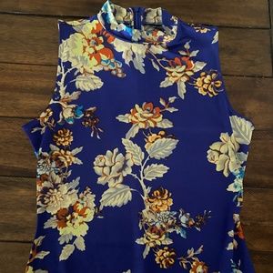 GUESS Blue Floral Bodysuit